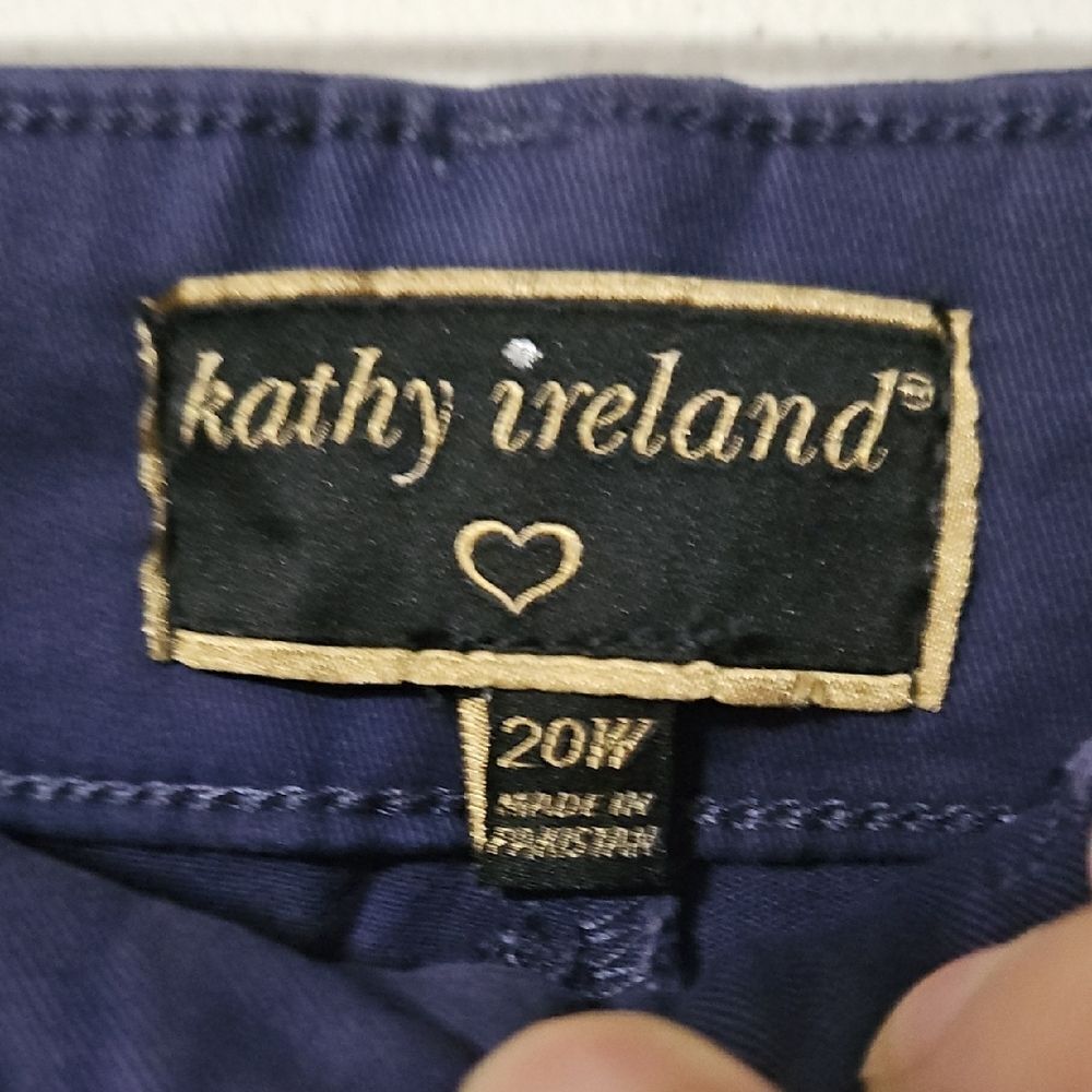 Kathy Ireland Blue Straight Leg Pants - Picture 2 of 8